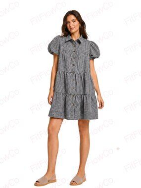 Speed Limit Black & White Gingham Tiered Dress – Size M (EUC)